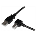 StarTech.com Cable Adaptador USB 1m para Impresora Acodado - 1x USB A Macho - 1x USB B Macho en Ángulo Derecho
