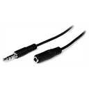 StarTech.com Alargador de Auriculares Mini-Jack 3,5mm Estéreo Macho a Hembra - Delgado 2m - Cable
