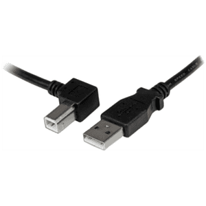 StarTech.com Cable Adaptador USB 3m para Impresora Acodado - 1x USB A Macho - 1x USB B Macho en Ángulo Izquierdo