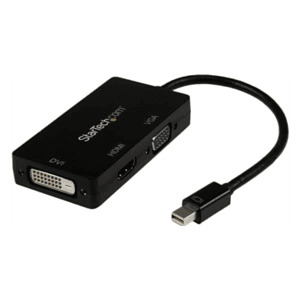 StarTech.com Adaptador Conversor de Mini DisplayPort a VGA DVI o HDMI - Convertidor A/V 3 en 1 para viajes