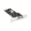 StarTech.com Adaptador Tarjeta PCI Express PCI-E 4 Puertos USB 3.0 UASP 2 Canales de 5Gbps con Alimentación Molex SATA