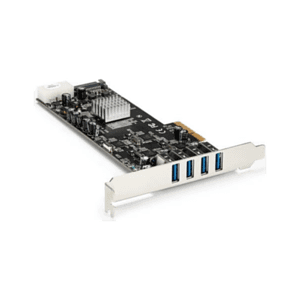 StarTech.com Adaptador Tarjeta PCI Express PCI-E 4 Puertos USB 3.0 UASP 2 Canales de 5Gbps con Alimentación Molex SATA