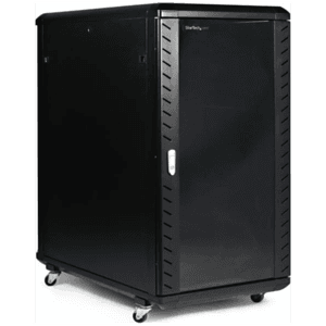 StarTech.com Armario Rack para Servidores 22U 19" 4 Columnas - Rack de Servidores con Cerradura y Seguro - Rack con Ruedas y Car
