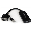 StarTech.com Adaptador VGA a HDMI con audio y alimentación USB – Conversor VGA a HDMI portátil – 1080 p