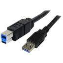StarTech.com Cable USB 3.0 SuperSpeed Negro de 3 metros - A Macho a B Macho