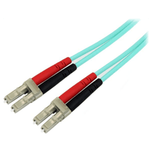 StarTech.com Cable de 1m de Fibra Óptica Multimodo OM3 LC a LC UPC - Full Duplex 50/125µm - para Redes de 100G - LOMMF/VCSEL - P