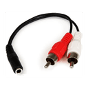 StarTech.com Audio Estéreo Mini Jack de 3,5mm Hembra a 2x RCA Macho 15cm - Cable