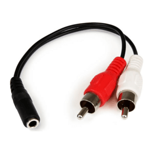 StarTech.com Audio Estéreo Mini Jack de 3,5mm Hembra a 2x RCA Macho 15cm - Cable