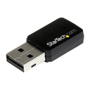 StarTech.com Mini Adaptador de Red USB 2.0 Inalámbrico Wireless-AC de Banda Doble AC600 - Wifi 802.11ac 1T1R