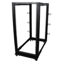 StarTech.com Rack 25U Móvil de Marco Abierto de 4 Columnas para Servidores - Rack de Cuatro Columnas 19 Pulgadas para Equipo de 