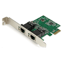 StarTech.com Adaptador Tarjeta de Red NIC PCI Express PCI-E de 2 Puertos Ethernet Gigabit RJ45