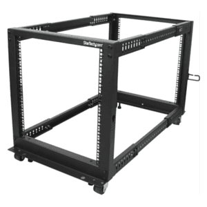 StarTech.com Rack 12U Móvil de Marco Abierto de 4 Columnas para Servidores - Rack de Cuatro Columnas de 19 Pulgadas para Equipo 