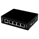 StarTech.com Switch Conmutador Industrial Ethernet Gigabit No Gestionado de 5 Puertos RJ45 de Montaje en Pared o Carril DIN