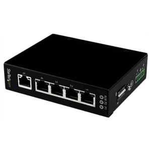 StarTech.com Switch Conmutador Industrial Ethernet Gigabit No Gestionado de 5 Puertos RJ45 de Montaje en Pared o Carril DIN