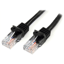 StarTech.com Cable de 1m Negro de Red Fast Ethernet Cat5e RJ45 sin Enganche - Cable Patch Snagless