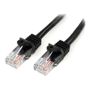 StarTech.com Cable de 3m Negro de Red Fast Ethernet Cat5e RJ45 sin Enganche - Cable Patch Snagless