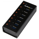 StarTech.com Concentrador USB 3.0 de 7 Puertos con Caja de Metal - 5Gbps - Hub de Sobremesa o Montaje en Pared