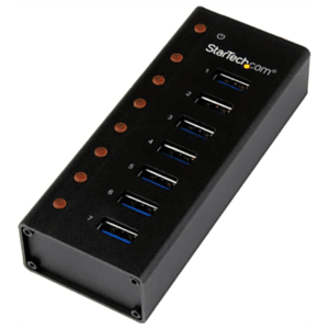 StarTech.com Concentrador USB 3.0 de 7 Puertos con Caja de Metal - 5Gbps - Hub de Sobremesa o Montaje en Pared