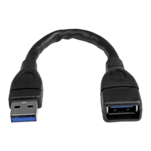 StarTech.com Cable de 15cm Extensor USB 3.0 - Alargador USB 3.0 SuperSpeed Negro