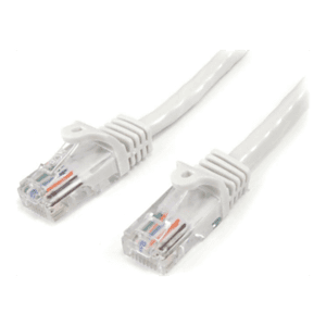 StarTech.com Cable de 1m Blanco de Red Fast Ethernet Cat5e RJ45 sin Enganche - Cable Patch Snagless