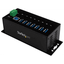 StarTech.com Hub Concentrador USB 3.0 de 7 Puertos - 5Gbps - Ladrón USB Industrial de Metal con Protección ESD y Protección de P