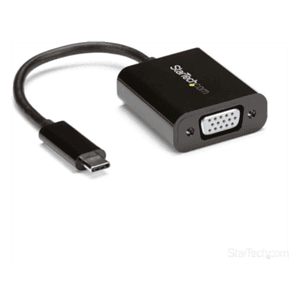 StarTech.com Adaptador USB C a VGA - Negro - 1080p - Convertidor de Vídeo para su MacBook Pro - Dongle de Pantalla USB Tipo C a 