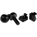 StarTech.com Paquete de 100 Tornillos y Tuercas Enjauladas Cage Nuts M6x12mm - Negro