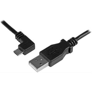 StarTech.com Cable de 1m Micro USB con conector acodado a la izquierda - Cable de Carga y Sincronización
