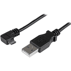 StarTech.com Cable de 1m Micro USB con conector acodado a la derecha - Cable de Carga y Sincronización