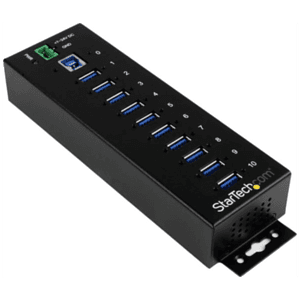 StarTech.com Hub Industrial de 10 Puertos USB 3.0 con Protección Antiestática ESD y Protección de Picos de 350W