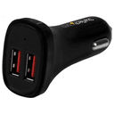 StarTech.com Cargador de Coche USB de Dos Puertos - 24W / 4,8A - Negro