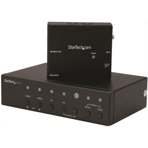 StarTech.com Alargador HDBaseT DisplayPort, VGA y HDMI con Conmutador Incorporado - 4K - Extensor HDMI por Cable UTP Cat5 o Cat6