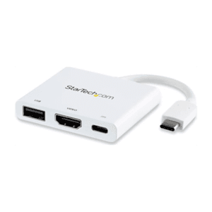 StarTech.com Adaptador Multipuertos USB-C con HDMI - Puerto USB 3.0 - PD de 60W - Blanco