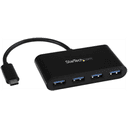 StarTech.com Hub Concentrador USB 3.0 (5Gbps) de 4 Puertos - Ladrón USB-C a 4x USB A - Alimentado por el Bus