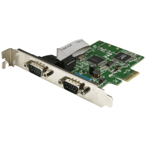 StarTech.com Tarjeta Serie PCI Express de 2 Puertos DB9 RS232 con UART 16C1050 - Adaptador Interno Serie PCI-E