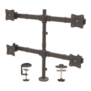 StarTech.com Brazo de Escritorio para 4 Monitores 2x2 de hasta 27" con Montaje VESA- Soporte Ergonómico con Mástil, Articulado y