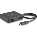 StarTech.com Adaptador Multipuertos USB C - Mini Dock Portátil USB-C 4K HDMI - Gigabit Ethernet - Hub USB 3.0 (1x USB-A 1x USB-C