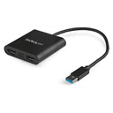 StarTech.com Adaptador USB 3.0 a HDMI Doble - 4K 30Hz