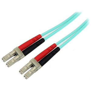 StarTech.com Cable de 1m de Fibra Óptica Multimodo LC/UPC a LC/UPC OM4 - 50/125µm - Fibra LOMMF/VCSEL - Redes de 100G - Cable LS