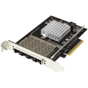 StarTech.com Tarjeta de Red SFP+ 10G SFP+ con 4 Puertos - Adaptador Convergente SFP+ Abierto Intel XL710 - NIC PCIe 10 Gigabit E