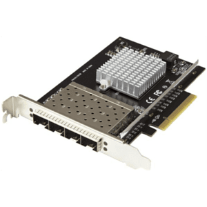 StarTech.com Tarjeta de Red SFP+ 10G SFP+ con 4 Puertos - Adaptador Convergente SFP+ Abierto Intel XL710 - NIC PCIe 10 Gigabit E