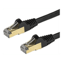 StarTech.com Cable de 1m de Red Ethernet RJ45 Cat6a Blindado STP - Cable sin Enganche Snagless - Negro