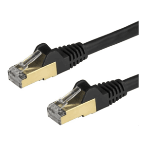 StarTech.com Cable de 1m de Red Ethernet RJ45 Cat6a Blindado STP - Cable sin Enganche Snagless - Negro