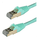 StarTech.com Cable de 2m de Red Ethernet RJ45 Cat6a Blindado STP - Cable sin Enganche Snagless - Aguamarina