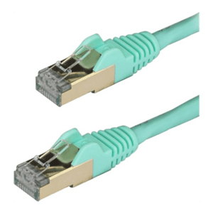 StarTech.com Cable de 3m de Red Ethernet RJ45 Cat6a Blindado STP - Cable sin Enganche Snagless - Aguamarina