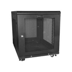 StarTech.com Armario Rack para Servidores 12U 19" 4 Columnas - Rack de Servidores con Cerradura y Seguro - Rack con Ruedas y Car