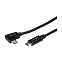 StarTech.com Cable de 1m USB-C a USB-C Acodado a la Derecha - Cable USB Tipo C en Ángulo a la Derecha - Cable USBC en Ángulo