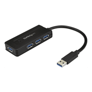 StarTech.com Hub Concentrador Portátil USB 3.0 SuperSpeed de 4 Puertos de 5Gbps con Carga Rápida - Ladrón USB 3.2 Gen 1 Tipo A -