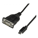 StarTech.com Adaptador Cable de 40cm USB-C a Serie - Cable Conversor USB TipoC a Serie DB9 RS232 - Cable USBC Serial para PLCs, 