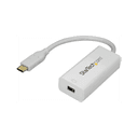 StarTech.com Adaptador USB C a Mini DisplayPort - 4K 60Hz - Blanco - Adaptador USB 3.1 Tipo C a Mini DP - Versión Mejorada es CD